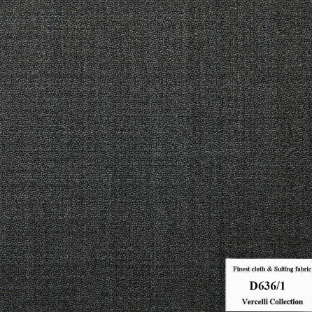 D636/1 Vercelli CVM - Vải Suit 95% Wool - Xám Trơn